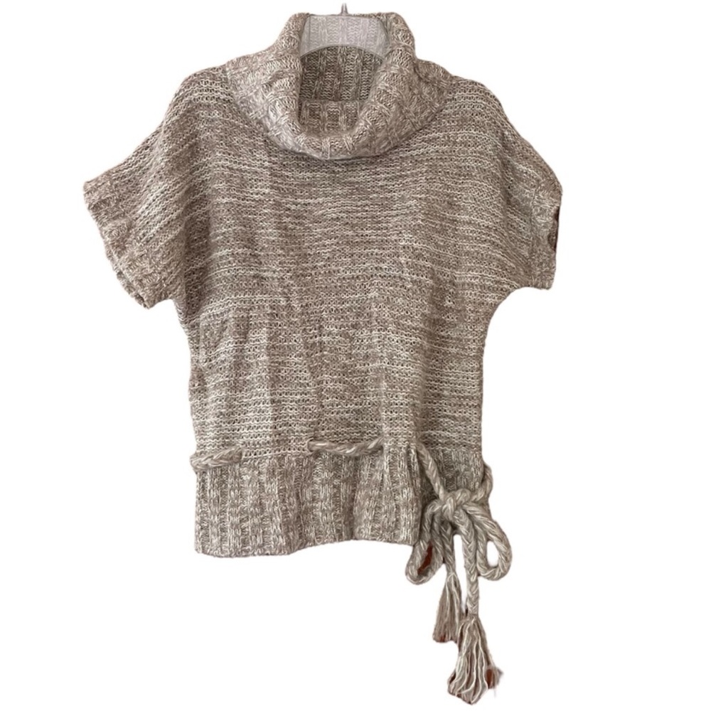 Anthropologie Kenji Alpaca Wool Blend Cowl Neck Sweater Neutral Beige